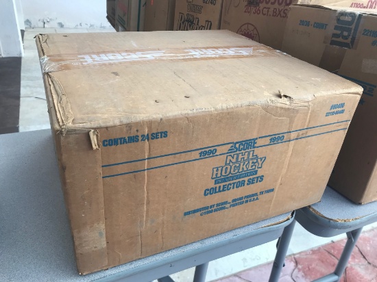 1990 SCORE HOCKEY SET CASE - 24 BOXES - SEALED