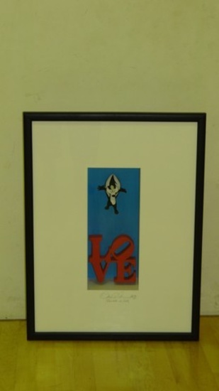ARTWORK / SHADOW BOX - ''FALLING IN LOVE'' - DAVID KRACOV - ARTIST PROOF - NUMBERED 18/24 - 28x22 TO