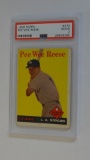 BASEBALL CARD - 1958 TOPPS #375 - PEE WEE REESE - PSA GRADE 2