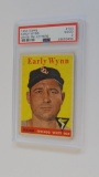 BASEBALL CARD - 1958 TOPPS #100 - EARLY WYNN - WHITE TM LETTERS - PSA GRADE 2