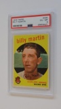 BASEBALL CARD - 1959 TOPPS #295 - BILLY MARTIN - PSA GRADE 6