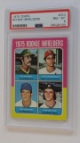 BASEBALL CARD - 1975 TOPPS #623 - ROOKIE INFIELDERS / KEITH FERNANDEZ - PSA GRADE 8 NM-MT