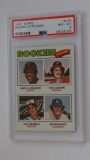 BASEBALL CARD - 1977 TOPPS #476 - ROOKIE CATCHERS / DALE MURPHY / RICK CERRONE - PSA GRADE 8 NM-MT