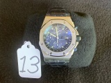 MEN'S AUDEMARS PIGUET ROYAL OAK OFFSHORE WATCH - STAINLESS STEEL FACE / BLACK ALLIGATOR BAND - SERIA