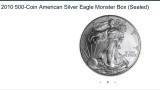 BOX .999 SILVER EAGLES - 1oz EACH - 2010 - WEST POINT MINT - 500 COUNT / SEALED BOX