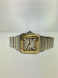 CARTIER SANTOS GALBEE W20011C4 UNISEX WATCH - STAINLESS STEEL CASE - STAINLESS STEEL & 18K YELLOW GO