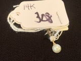 14K GOLD / PEARL TIE TACK