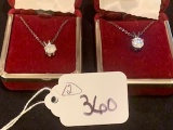 SETS - STERLING SILVER CHAIN WITH CZ PENDANT