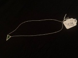 .925 STERLING SILVER CHAIN WITH STONE - 16'' - 2G