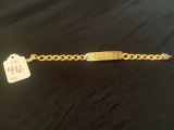 14K GOLD ID BRACELET ''CARLOS'' - 44G