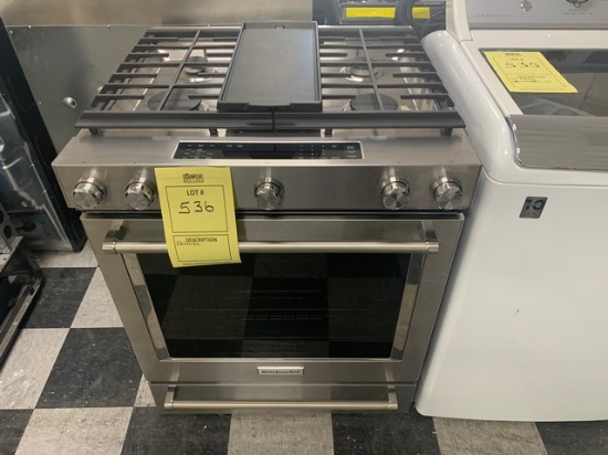 KITCHENAID KSGB900ESS3 ALL OVEN WITH 4 BURNERS & GRIDDLE - STAINLESS STEEL