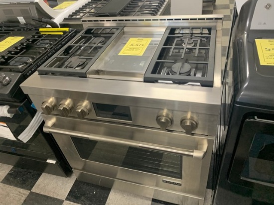 JENN-AIR JGRPS36WP RANGE WITH 4 BURNERS & GRIDDLE - STAINLESS STEEL / ELECT