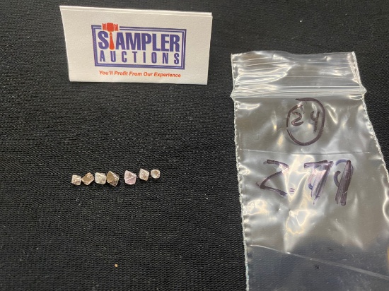 LOT 7 LOOSE ROUGH CUT OCTAHEDRAL DIAMONDS - 2.72CTTW - LIGHT PINK TO BROWNI