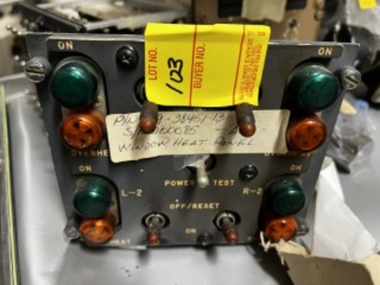 WINDOW HEAT PANEL - PART No. 69-38451-13 - SERIAL No. D00085