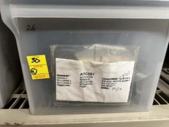 ASSORTED ACTUATORS, SENSORS, PUMP, ETC - 548392-1 / BYLG5696-1 / ETC