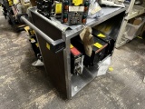 BROWN & METAL ROLLING CART