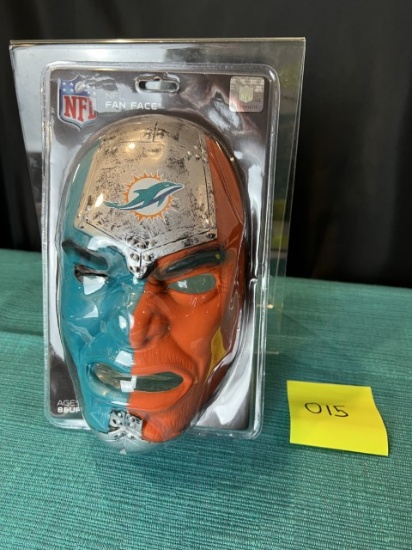 NFL Fan Face Halloween Mask for Dolphins