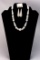 Necklace & Earring set w/ White Beads