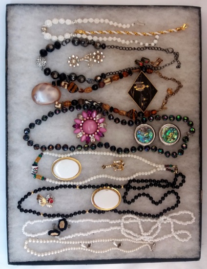 Necklace, Earring, & Brooch Lot