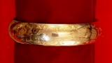 Decorated Gold-Tone Bangle Bracelet