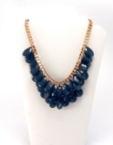 Necklace w/ Blue Pendants