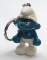 Vintage Grumpy Smurf PVC Figural Keychain