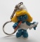 Vintage Secretary Smurfette PVC Figural Keychain