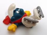 Ice Skating Smurf Vintage PVC Figurine