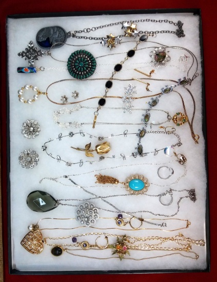 Necklace, Earring, Bracelet & Brooch Lot