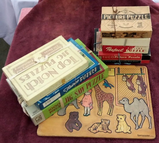 Lot of Antique & Vintage Jigsaw Puzzles
