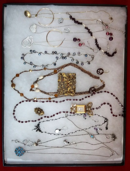 Necklace,Earring, & Brooch Lot