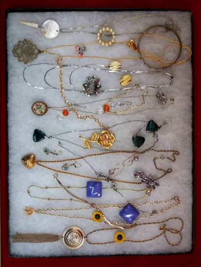 Necklace, Earring, Bracelet, & Brooch Lot