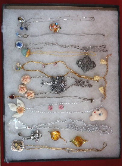 Necklace, Earring, Charm Bracelet, & Brooch Lot