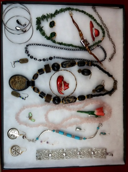 Necklace, Earring, Bracelet, & Brooch Lot