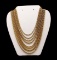 Gold Tone Multi-Strand Necklace