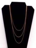 Gold-Tone Multi-Strand Chain Necklace