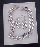 Plastic Chain Necklace & Earring Set