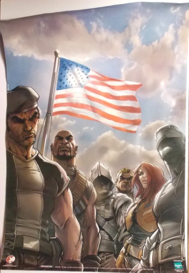 G.I.Joe 2005 Convention 19" X 28" American Flag Poster