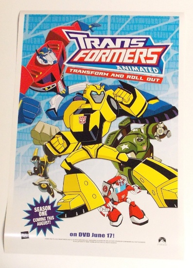 Transformers Animated "Transform and Roll Out" 2008 Botcon Convention Promo Poster