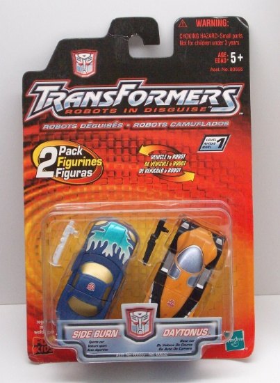 Side Burn Daytonus Transformers Robots In Disguise Minibot 2 pack