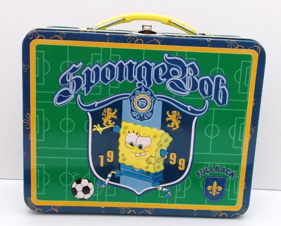 Spongebob Squarepants Soccer Player Tin Lunchbox