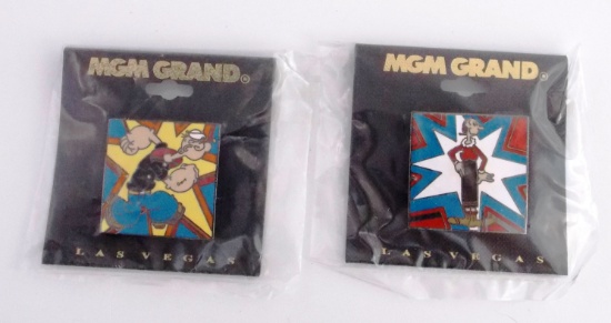 MGM Grand Popeye & Olive Oyl Enamel Pin Set