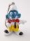 Vintage Clown Smurf PVC Figural Keychain