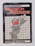 Autobot Springer Transformers G1 Instruction Booklet