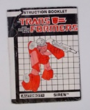 Siren Transformers G1 Instruction Booklet