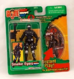 G.I. Joe Snake Eyes Mission CD Spy Troops Single Carded Figure w/ Disc