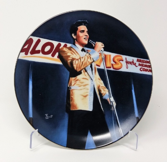 Elvis Presley Collectible Plate "Benefit For The USS Arizona"