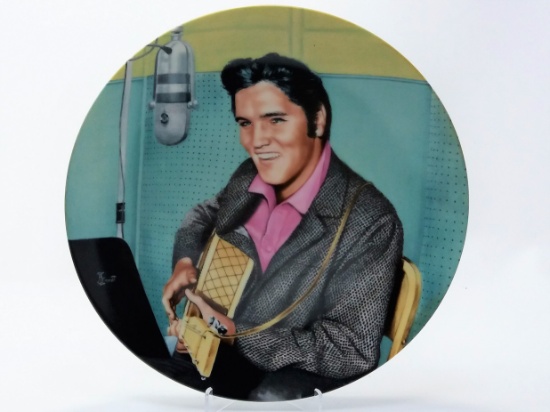 Elvis Presley Collectible Plate "Looking At A Legend: A Studio Session"