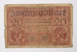 1918 German 20 Mark Note