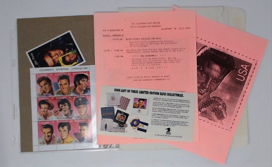 Columbian Exhibition Chicago 1992 Commerative Elvis Presley Stamps.